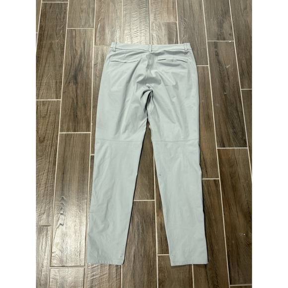 Lululemon Commission Pants Mens 34x30 Gray Classic Pocket Zip Stretch Logo - Picture 2 of 8